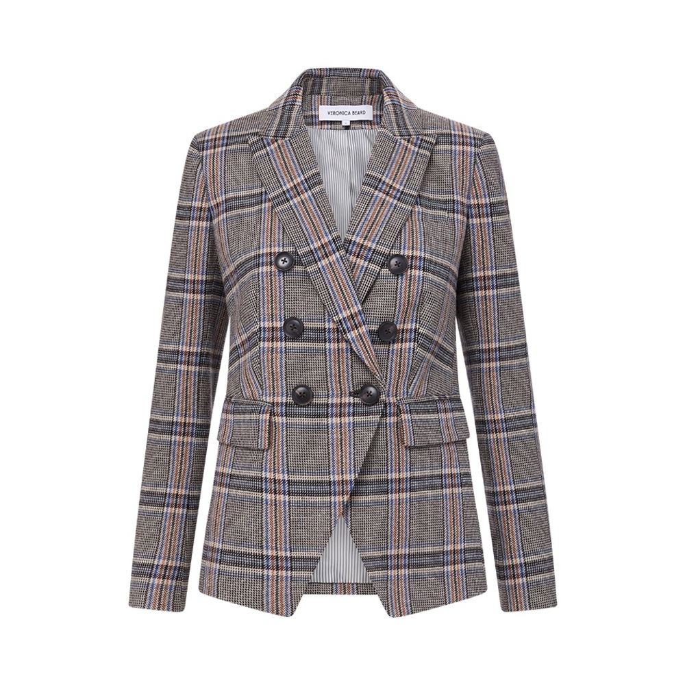 Veronica Beard Miller Plaid Dickey Jacket 6